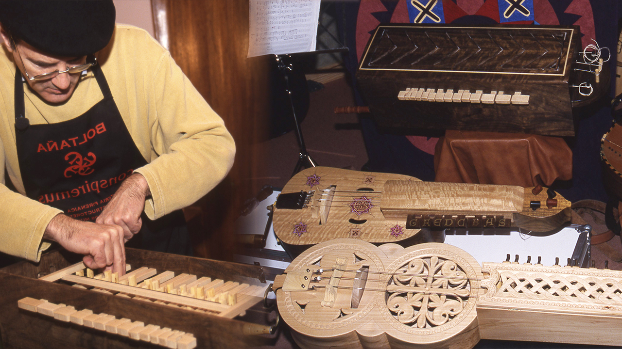 Organistrum o zanfona. Fabricación artesanal de este instrumento musical