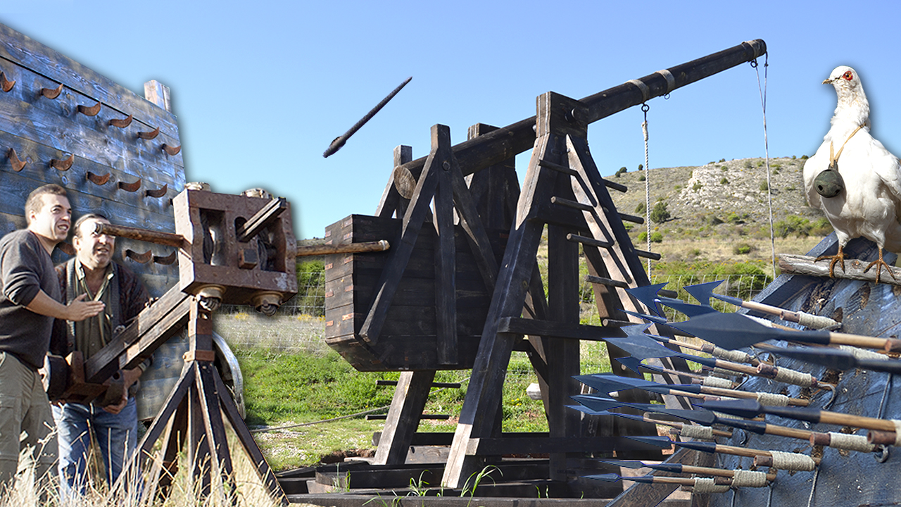 50 máquinas de guerra ancestrales: catapulta, ballesta... Reproducciones reales y su funcionamiento