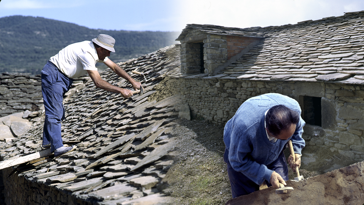 Tejados de losa. Construcción tradicional y restauración de tejados con estas piedras