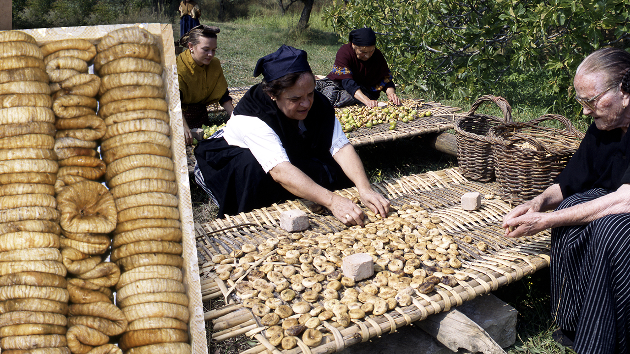 Los higos secos. Secado tradicional y encajonado manual de este alimento